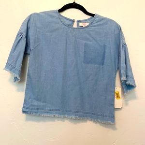 New, never worn denim like shirt. Girls, size medium.